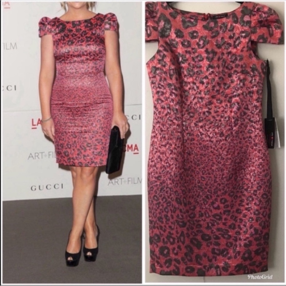 STUNNING Animal Print Metallic Red & Pink Dress
Size 0 - Picture 2 of 9